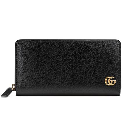 leather zip around wallet with web gucci|gucci marmont leather wallet.